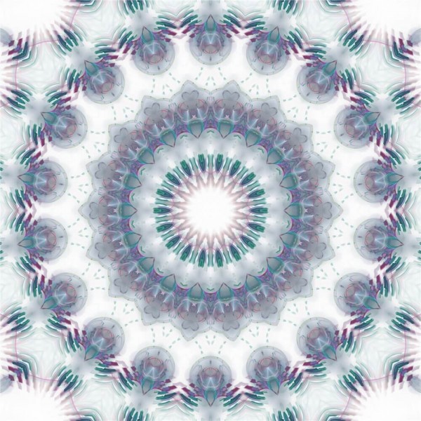 Mandala hvid/lilla